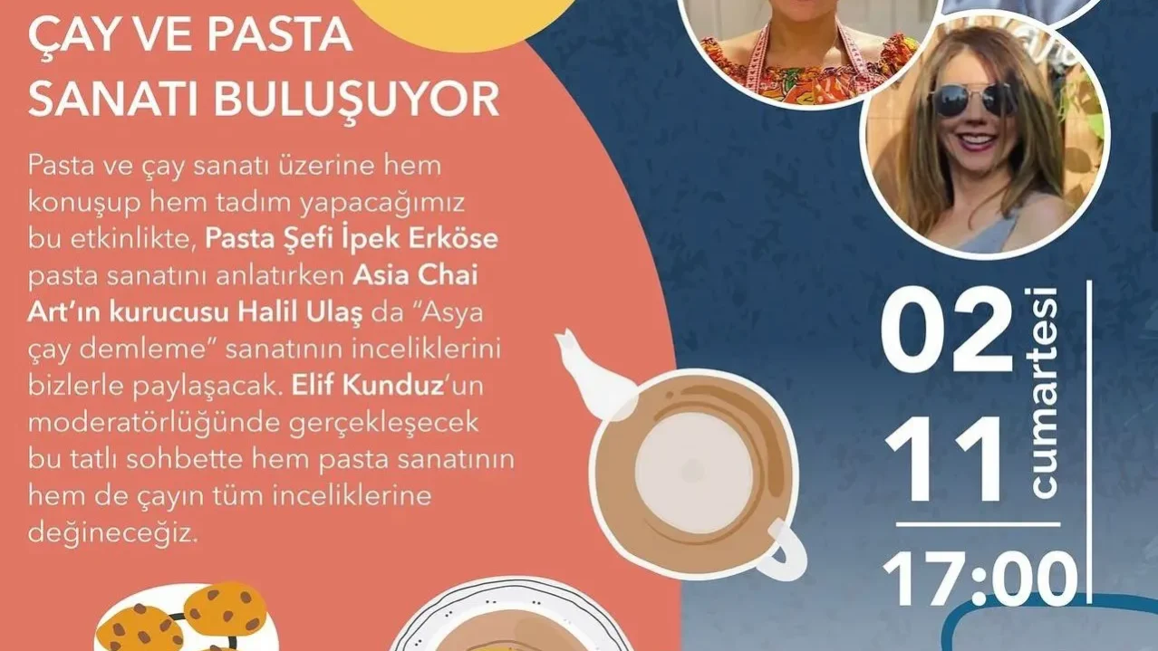 Çay ve Pasta sanatı buluştu